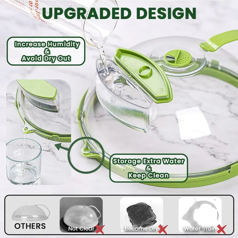 Microwave Splatter Cover 2.0 with Water Steamer™